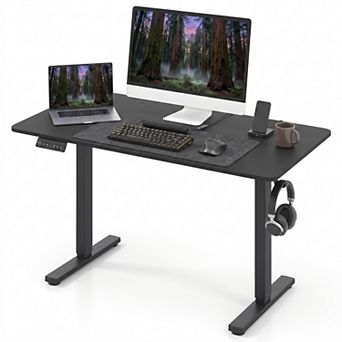 48" Ergonomic Electric Standing Desk with 3 Memory Settings & Hanging Hooks