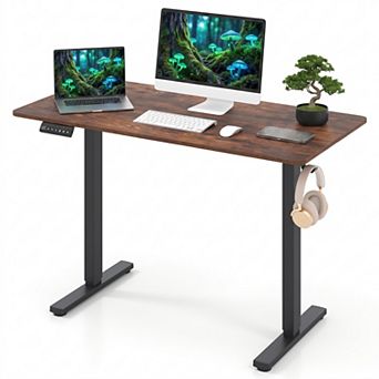 48" Ergonomic Electric Standing Desk with 3 Memory Settings & Hanging Hooks