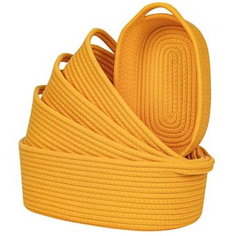 Rope Organizer Baskets Shelves Handle Countertop