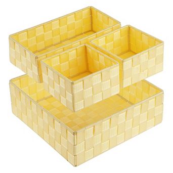Woven Storage Baskets Cube Bin Organizer Set