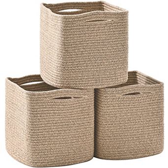 Cube Closet Storage Woven Rope Organizer Baskets