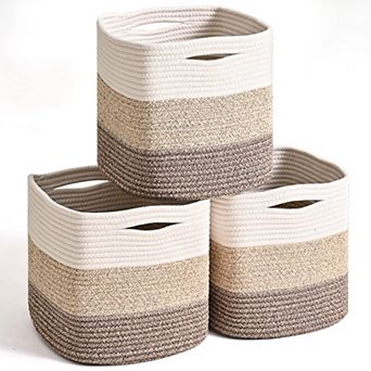 Cube Closet Storage Woven Rope Organizer Baskets