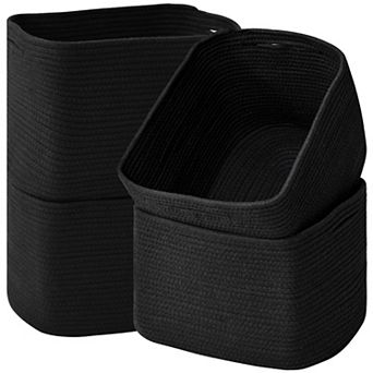 Woven Rope Storage Baskets Shelves Organizer 4 Pack