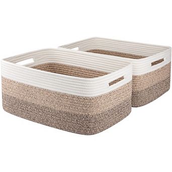 Woven Rope Storage Basket Closet Organizer