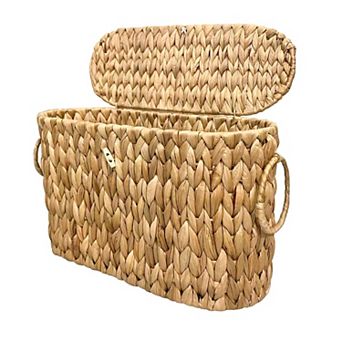 Wicker Toilet Paper Storage Basket with Lid