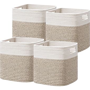 Woven Rope Storage Baskets with Handles