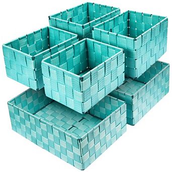Woven Storage Baskets with Lids Stackable