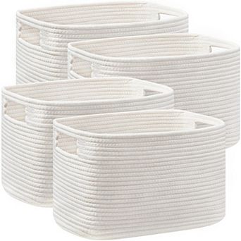 Woven Rope Storage Basket with Handles