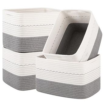 Woven Rope Storage Baskets for Shelves