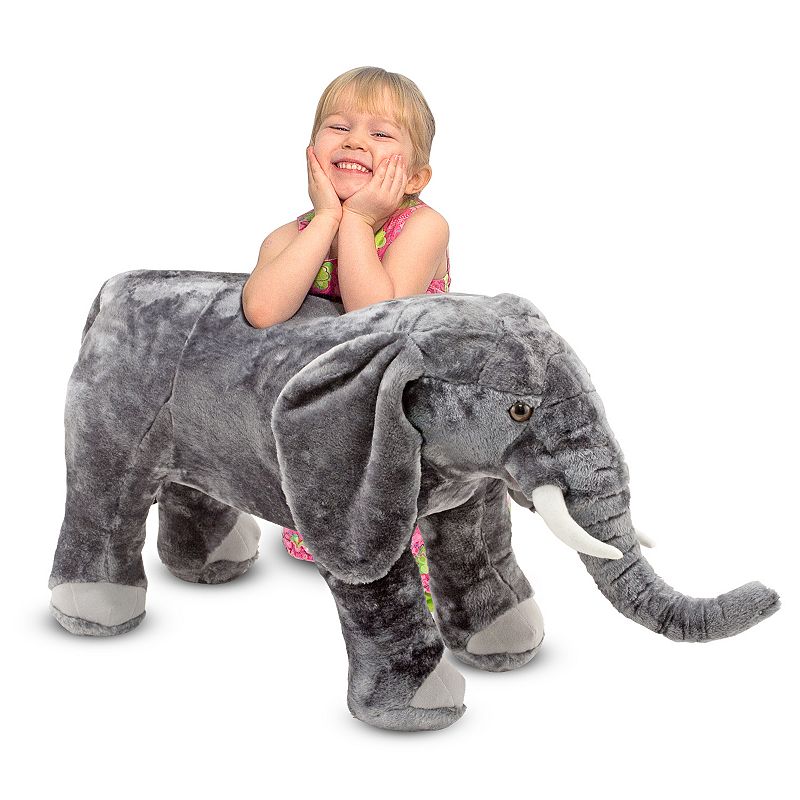 Melissa & Doug Elephant Plush Toy, Multicolor