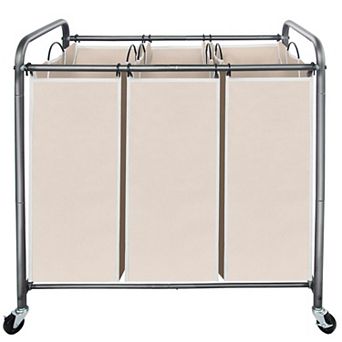 Laundry Sorter Rolling Cart Hamper