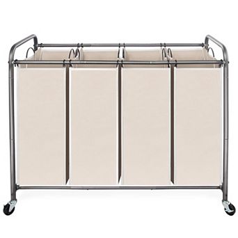 Laundry Sorter Rolling Cart Hamper With Wheels