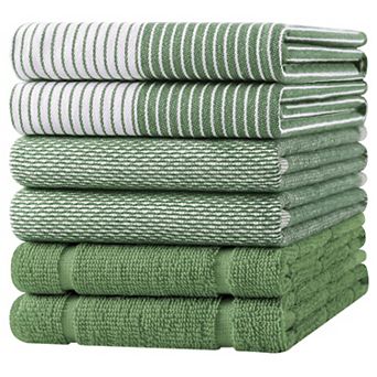 Terry Kitchen Towels Dish Tea Towel Set Hanging Loop