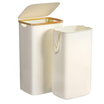 Laundry Hamper With Lid Waterproof Collapsible Removable Bag