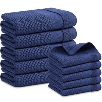 Waffle Weave Kitchen Towels Dishcloths Set Soft Absorbent