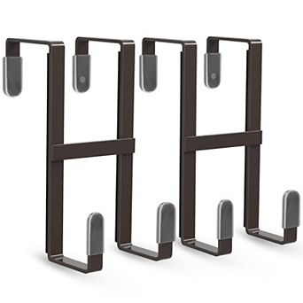 2 pc Over The Door Hooks Heavy Duty Stainless Steel Storage Hangers