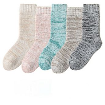 Womens 5 Pairs Thermal Fuzzy Winter Socks Cozy Warm Gifts