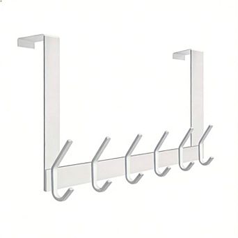 2-Pack Over The Door Hook Heavy Duty Metal Hanger Organizer For Coats Towels Hats