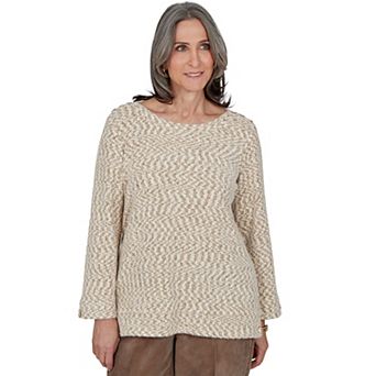 Women's Alfred Dunner Sunset Ridge Mini Texture Chenille Sweater