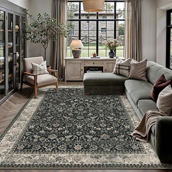 Washable Non Slip Pet Friendly Area Rug For Home Decor High Traffic