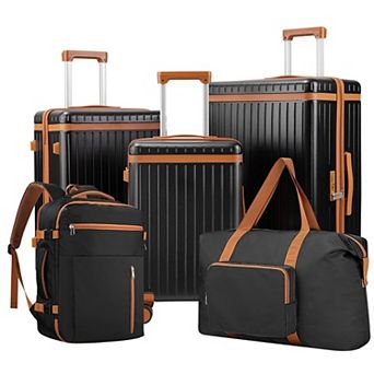 Quick Deer Travel Laptop Backpack with Multi Pocket Storage and Luggage Sleeve 5 pc