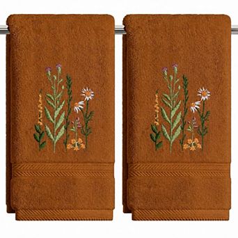 Floral Embroidered Hand Towel Bathroom Decor