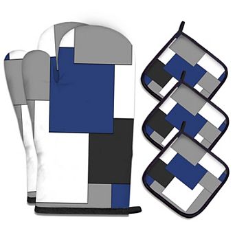 Abstract Modern Art Oven Mitts Pot Holders Kitchen Cooking