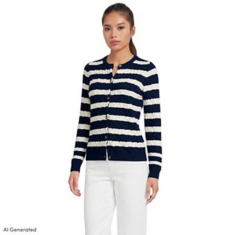 Women's Lands' End Drifter Cable Cardigan Sweater