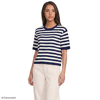 Women's Lands' End CashTouch Short Sleeve Sweater