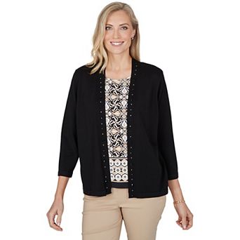 Women's Alfred Dunner Medallion 2-in-1 Knit Sweater