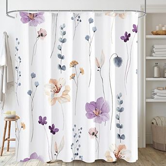 Watercolor Flower Shower Curtain