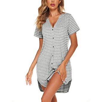 Women V Neck Down Nightgown Dress Pajamas Maternity wear