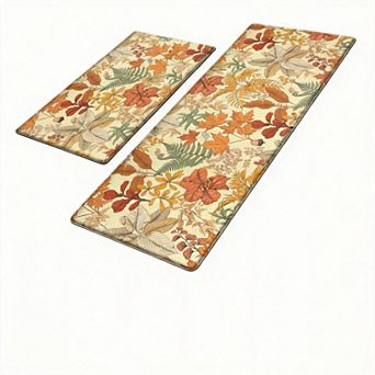 2 pc Kitchen Rugs Anti-Fatigue Waterproof PVC Mats