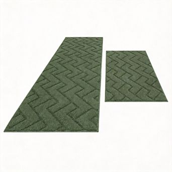 Kitchen Runner Rugs Mats Set Absorbent Non-slip Washable