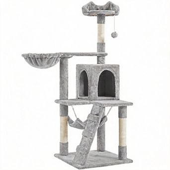 54” Multi-Level Cat Tree with Condo Hammock Activity Center
