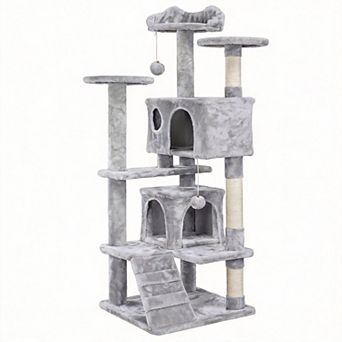 54” Cat Tree Condo Scratch Post Kitten Play House