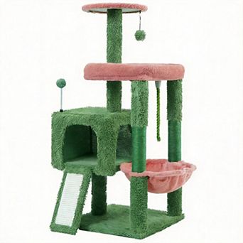 37.5" All-in-One Cat Tree with Hammock Perch Scratching Posts Toys