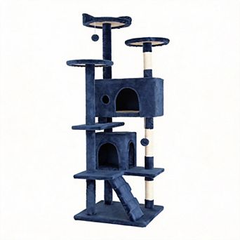 54" Cat Tree Tower Multi-Level Activity Center Sisal Posts Condos Perches Toys