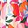 Floral Apricot Red