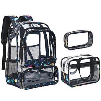 3 pc Heavy Duty Bookbag Lunch Bag Pencil Case Set