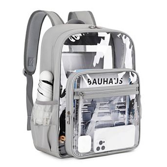 Clearpack Transparent Bookbag School College Travel Security