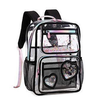 Clear Stadium Backpack Heavy Duty Transparent Bookbag School