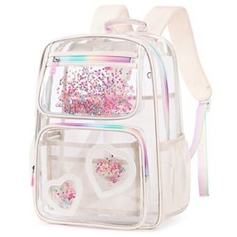 Clear Stadium Backpack Heavy Duty Transparent Bookbag School