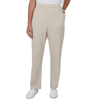 Women's Alfred Dunner Luxe Be A Lady Ribbed Knit Short Length Lounge Pants