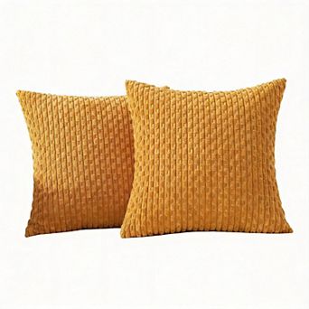 2 Pack 20" x 20" Throw Pillow Covers Boho Striped Farmhouse Decor
