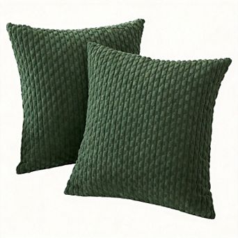 2 Pack 26" x 26" Kevin Textile Corduroy Throw Pillow Covers Boho Striped Farmhouse Decor