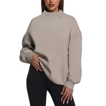 Womens Oversized Turtleneck Hoodies Pullover Tops