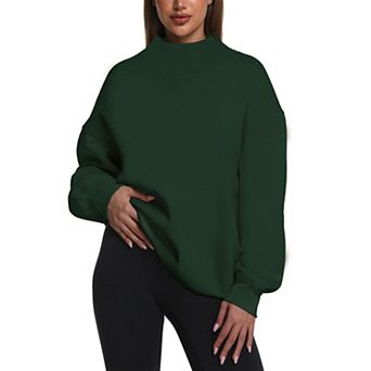 Womens Oversized Turtleneck Hoodies Pullover Tops