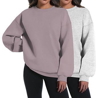 2 Pack Womens Oversized Hoodies Long Sleeve Crewneck Pullover