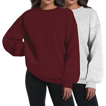 2 Pack Womens Oversized Hoodies Long Sleeve Crewneck Pullover